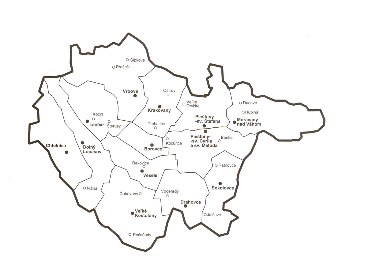 Mapa dekanátu - náhľad