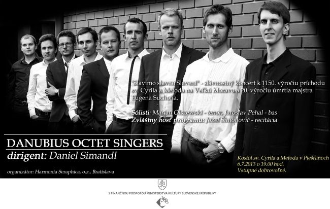 Koncert Danubius Octet Singers, Kostol sv. Cyrila a Metoda, Piestany, 6.7.2013 o 19.00 hod.