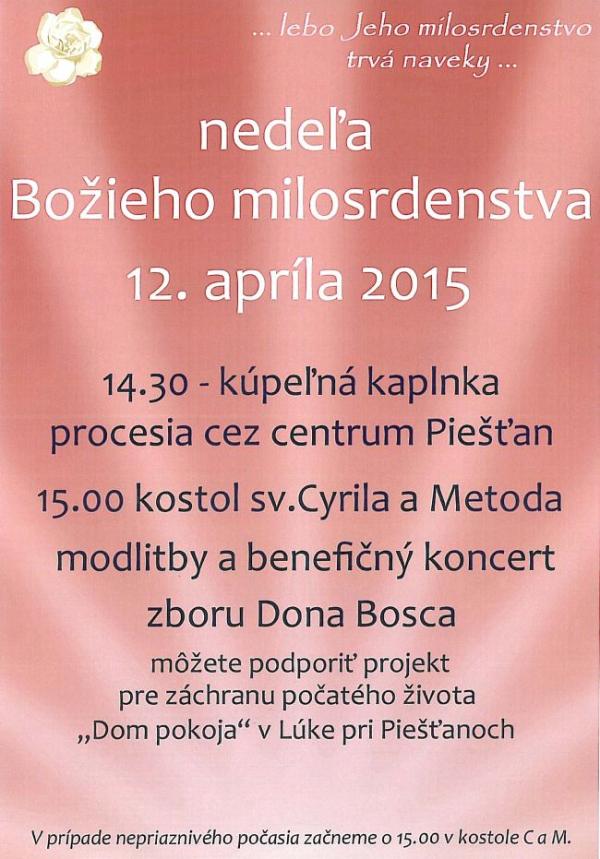 Nedeľa Božieho milosrdenstva