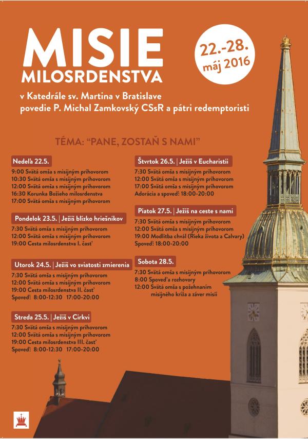 Bratislava bude dejiskom misií, ku ktorým vyzval pápež František