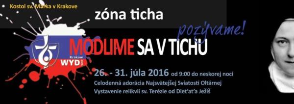 „Zóna ticha“ a relikvie sv. Terezky